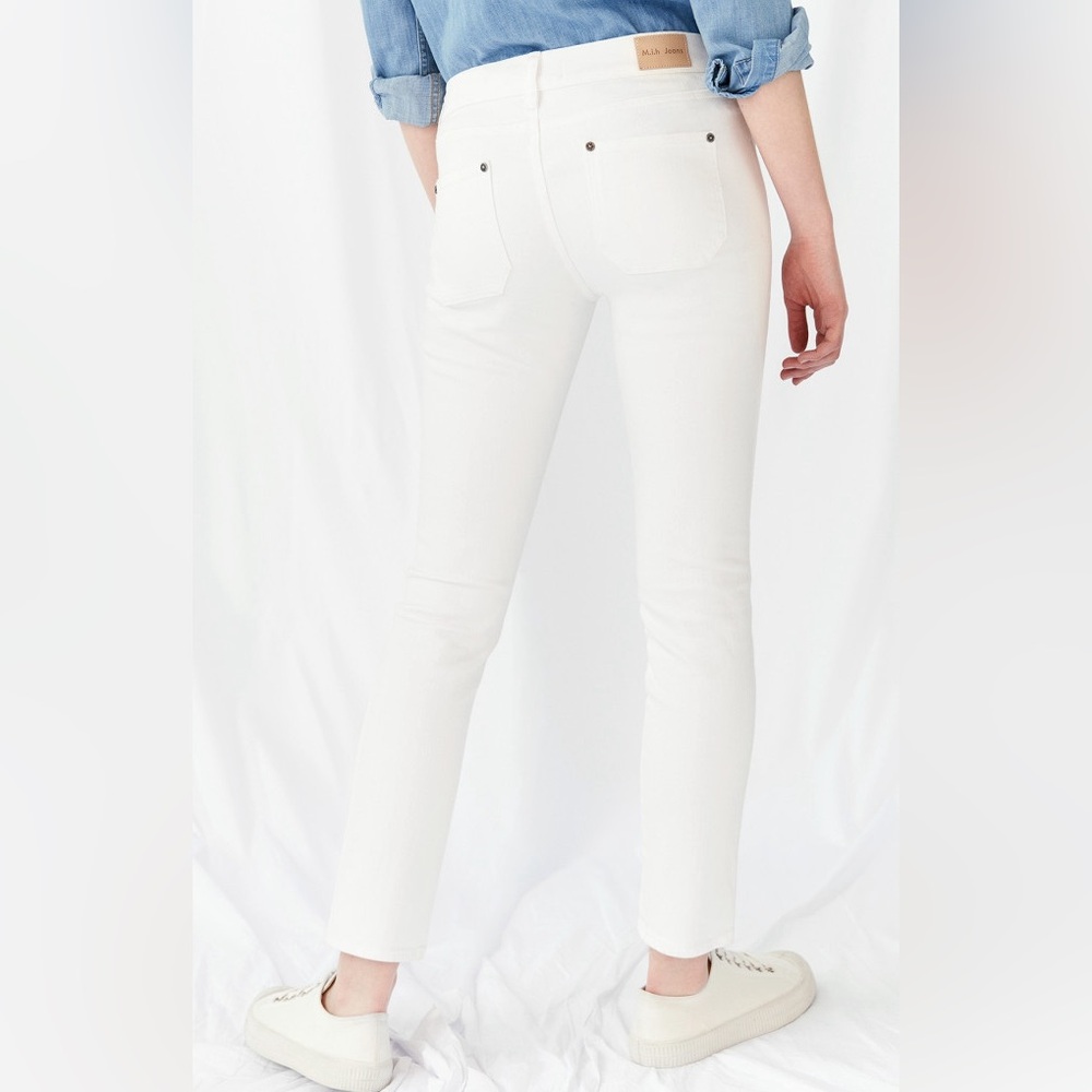 NWT Anthropologie x M.i.h Jeans Paris Mid Rise Crop Slim Size 27 White Z344